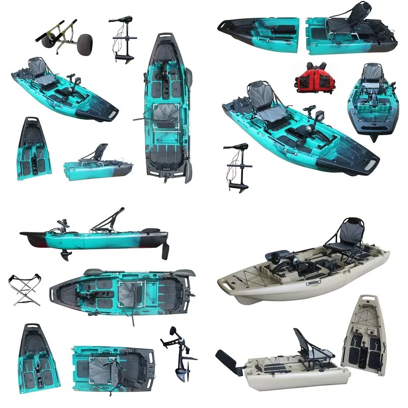 Fishing Boat Paddle - Beliebtes 1-Personen-HDPE/PE Sit-On-Top Motorisiertes Seekanu Angelkajak