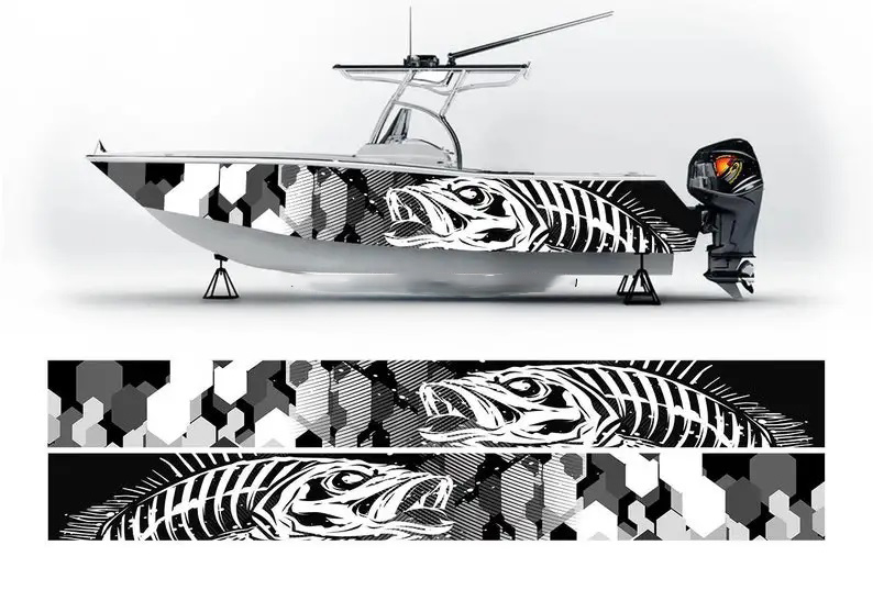 Camo Schwarz-Weiß-Marlin Fisch – Fishing Boat Trailer Bewertung und Preis